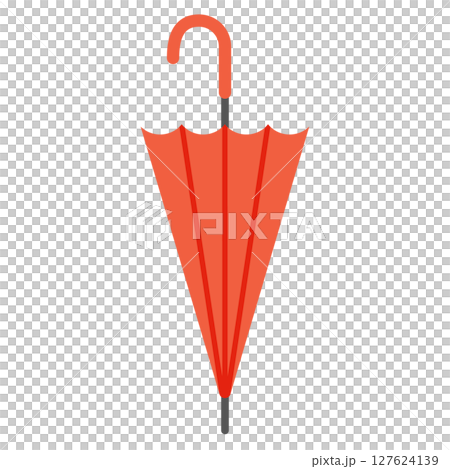 封閉的紅傘平面設計 封閉的紅傘平面設計 127624139