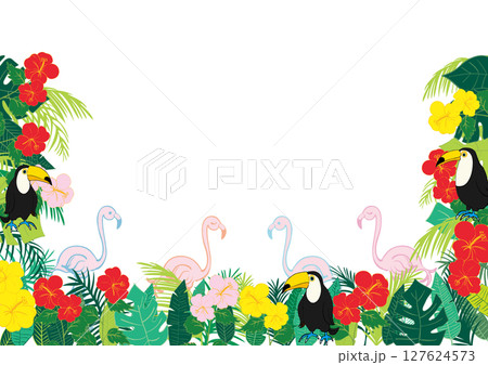 夏にぴったりの南国素材フレーム2 127624573