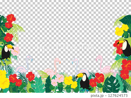 夏にぴったりの南国素材フレーム2 127624573