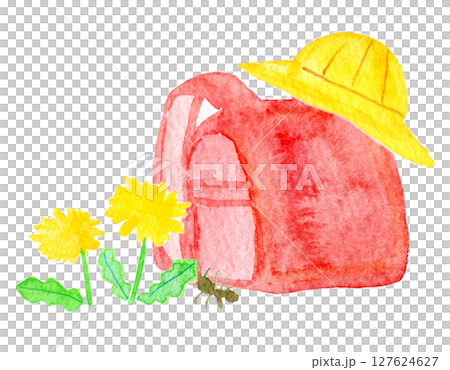 水彩イラスト　手描きイラスト　ランドセル 127624627