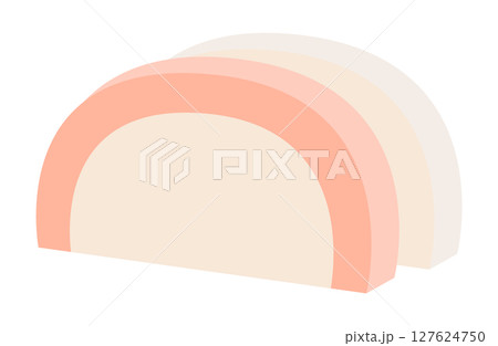 かまぼこのベクターイラスト 蒲鉾 カマボコ 127624750