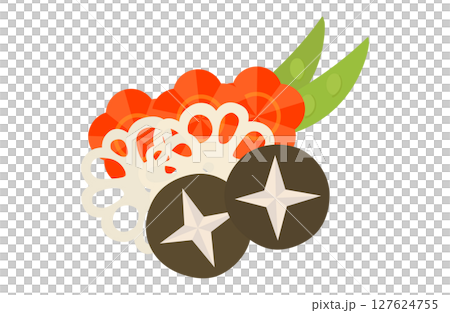 野菜の煮物のベクターイラスト 炊き合わせ 筑前煮 煮浸し 煮付け 127624755