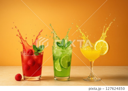 Dynamic Splash, Mocktails with Text Area 127624850