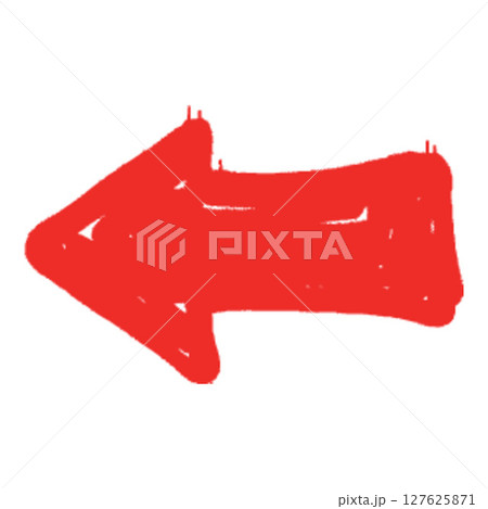 Red Left Arrow Graffiti 127625871