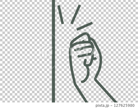 Illustration of a hand knocking Illustration of a hand knocking 127625980