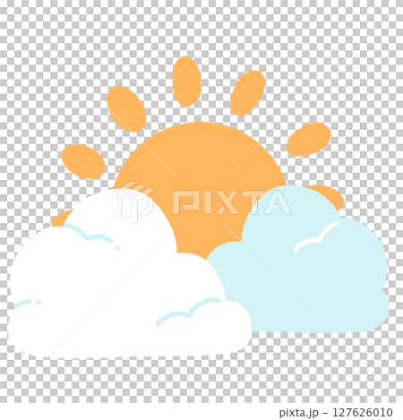 The sun peering from the clouds 127626010