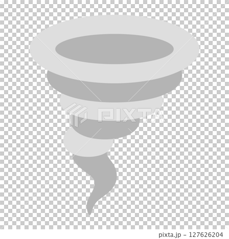竜巻・暴風のフラットイラスト 127626204