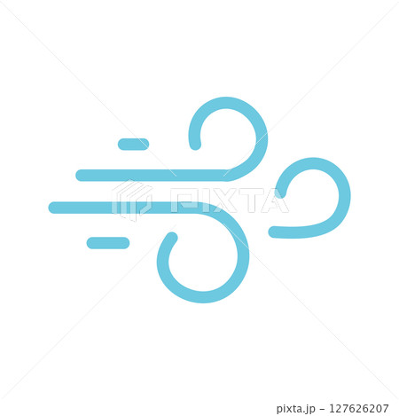 風のアイコンイラスト　天気・空気の流れ 127626207