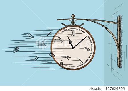 Clock and wind Clock and wind 127626296