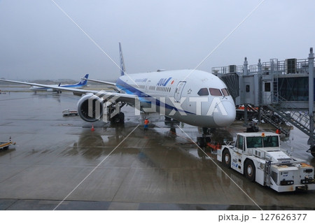 出発準備をする737型機 出発準備をする737型機 127626377