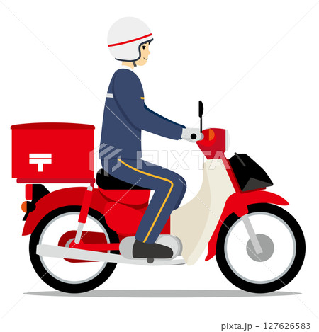 郵便配達 サイドビューC+F 郵便配達 サイドビューC+F 127626583