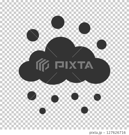 表示雪的天氣圖示插圖 127626716