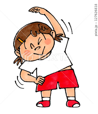 体操する女の子 127626818