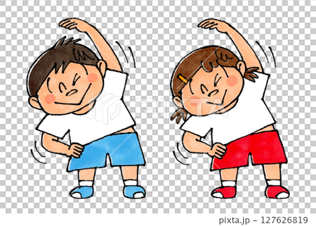 孩子們做體操 127626819