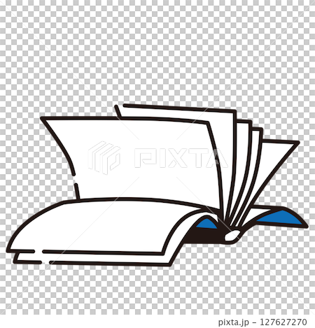 翻頁書的簡單向量插圖 127627270