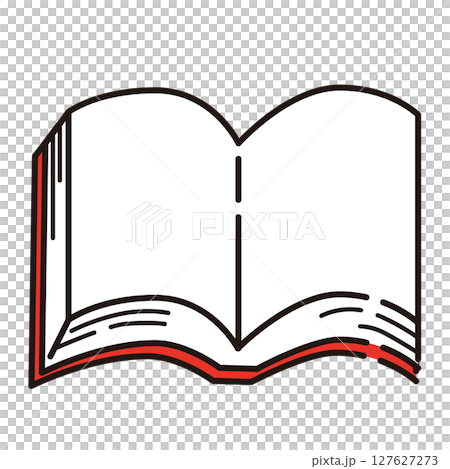 見開き本のシンプルなベクターイラスト素材 127627273
