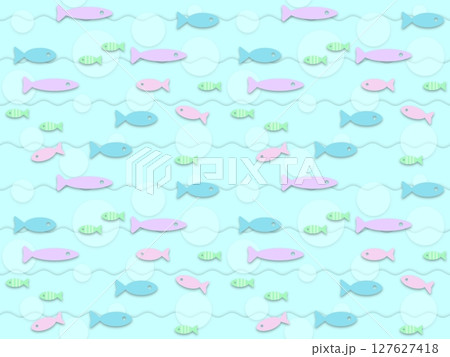 魚のシームレスパターン 2 魚のシームレスパターン 2 127627418