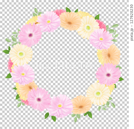Gerbera flower frame 127628230