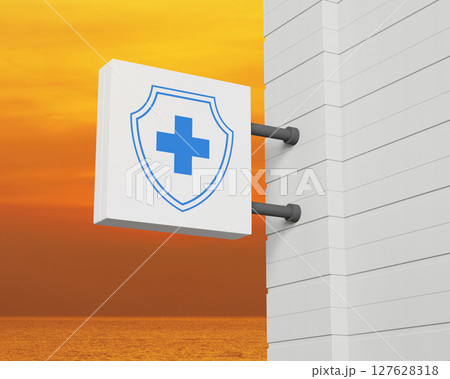 Business healthy and medical care insurance online concept, 3D rendering 127628318