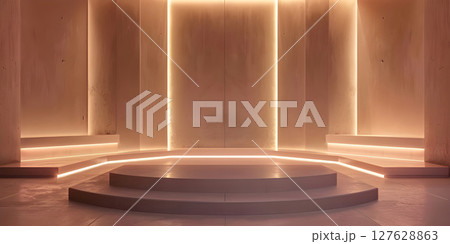 Product Presentation Podium Luxury Background, Luxury Background for Product Presentation Podium - Ai Generated 127628863