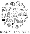 Doodle book collection. Educational illustration, books set icon. . Reading books concept. 127629334