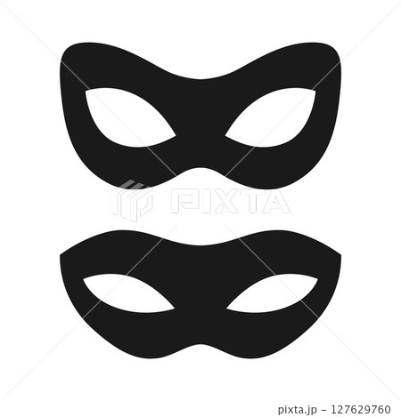 Comic style mask silhouettes for characters Comic style mask silhouettes for characters 127629760