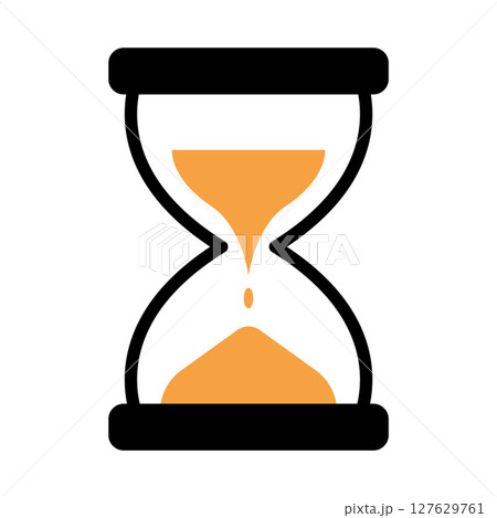 Minimal sand timer symbol in color 127629761