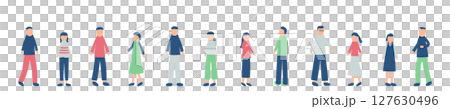 Easy to use people illustration set Easy to use people illustration set 127630496