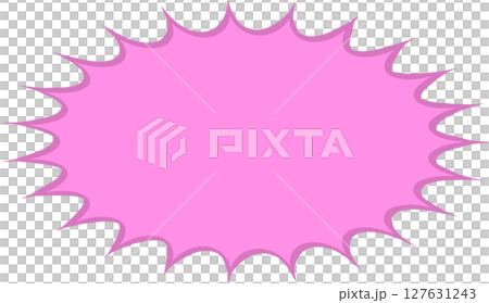 Simple jagged speech bubble Simple jagged speech bubble 127631243