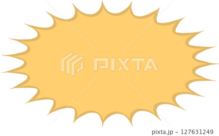 シンプルなギザギザ吹き出し 127631249