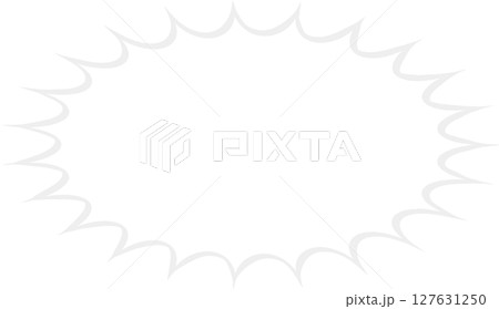 シンプルなギザギザ吹き出し 127631250