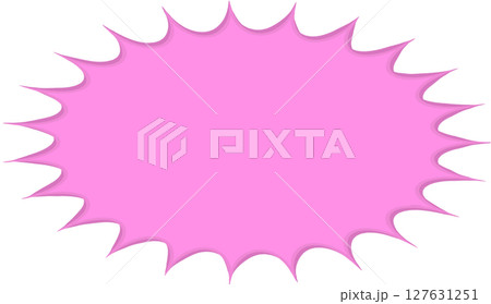 シンプルなギザギザ吹き出し 127631251