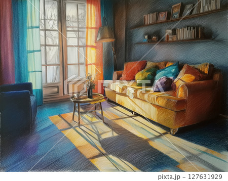 リビングイラスト 127631929