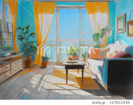リビングイラスト 127631930