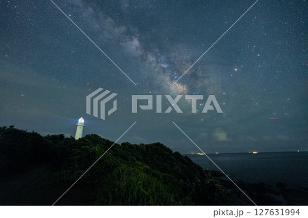 （静岡県）伊豆爪木崎灯台・夏の天の川 127631994