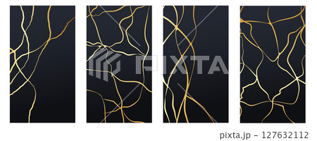 Kintsugi Elegance: Luxury Gold and Crack Design Kintsugi Elegance: Luxury Gold and Crack Design 127632112