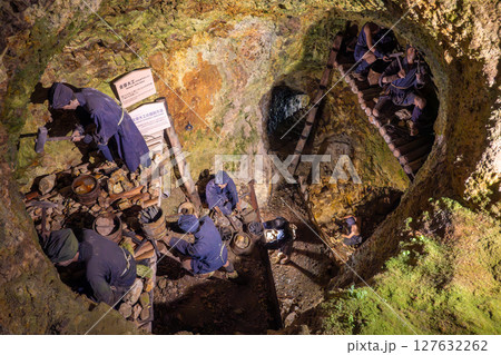 佐渡金山 宗太夫坑(江戸金山絵巻コース) 採掘現場 佐渡金山 宗太夫坑(江戸金山絵巻コース) 採掘現場 127632262
