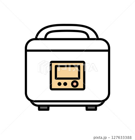 シンプルな電気炊飯器のかわいいイラスト|炊飯器,電気釜,家電,キッチン,白背景 シンプルな電気炊飯器のかわいいイラスト|炊飯器,電気釜,家電,キッチン,白背景 127633388