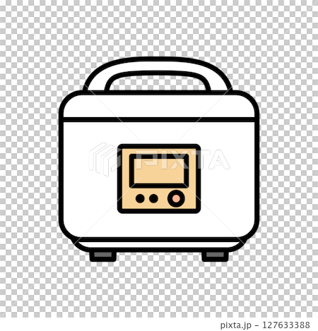 シンプルな電気炊飯器のかわいいイラスト|炊飯器,電気釜,家電,キッチン,白背景 シンプルな電気炊飯器のかわいいイラスト|炊飯器,電気釜,家電,キッチン,白背景 127633388
