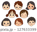 いろいろな表情の子供たち　控えめ表情セット1 改 127633399