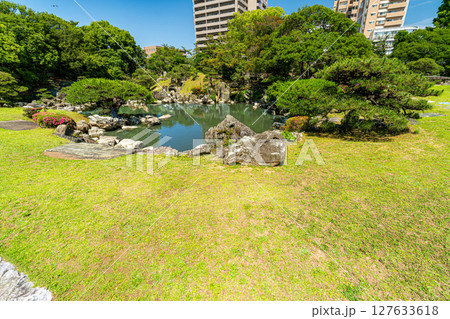 【日本100名城】徳島城　心字池と庭園4　徳島県徳島市 127633618
