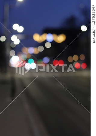 Abstract background of city street in bokeh. Abstract background of city street in bokeh. 127633647