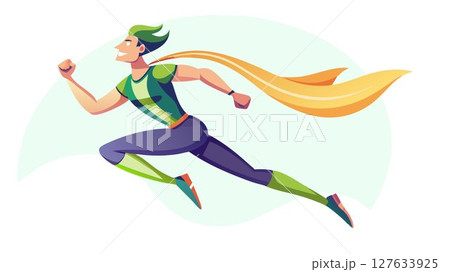 Her lithe body moves with grace and power, defying gravity with each effortless leap. 127633925