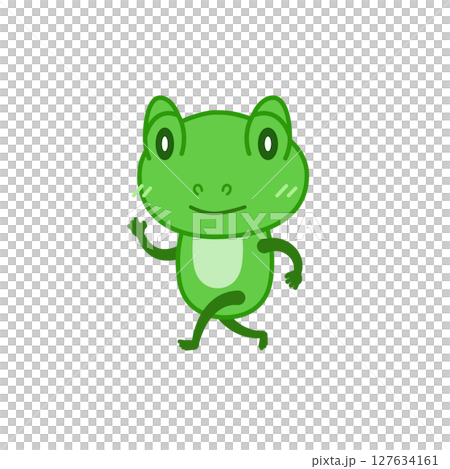 カエルイラスト(緑・移動) カエルイラスト(緑・移動) 127634161
