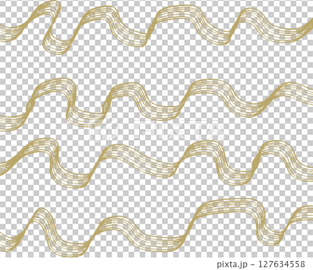 Antique style gold ribbon pleats background illustration 127634558