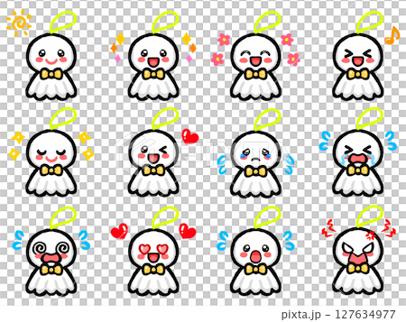 塗鴉風格 Teru Teru Bouzu 插畫素材套裝 2 127634977