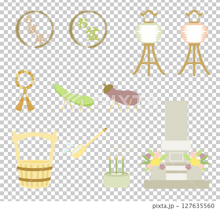 春分、盂蘭盆節和掃墓用品套裝 127635560