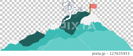 Illustration of a roadmap to achieving your goals 127635953