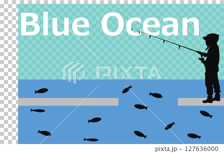 紅海和藍海插畫 127636000