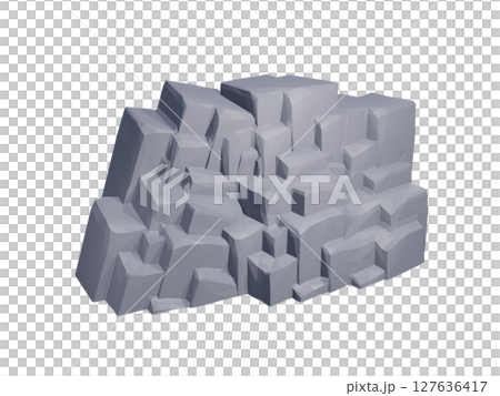 粗めの3Dの岩壁 粗めの3Dの岩壁 127636417